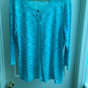 A Lightweight Turquoise Sweater For Spring And Su… - image 1